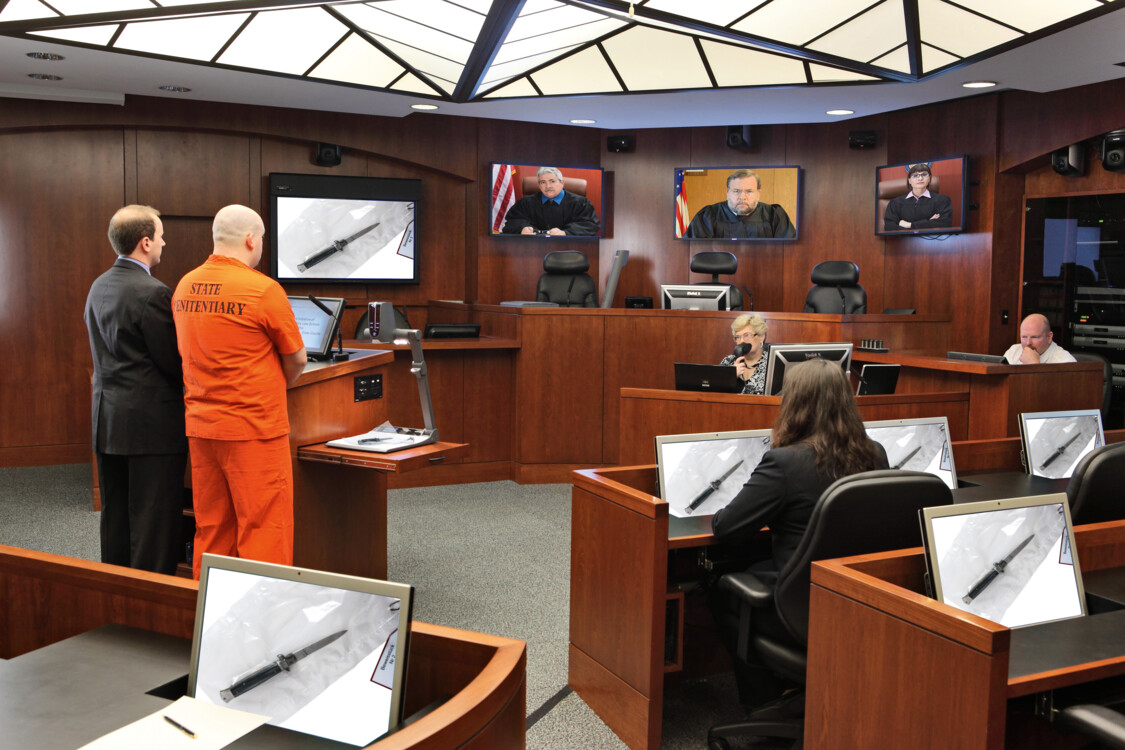 The McGlothlin Courtroom at the College of William and Mary Department of Law. 